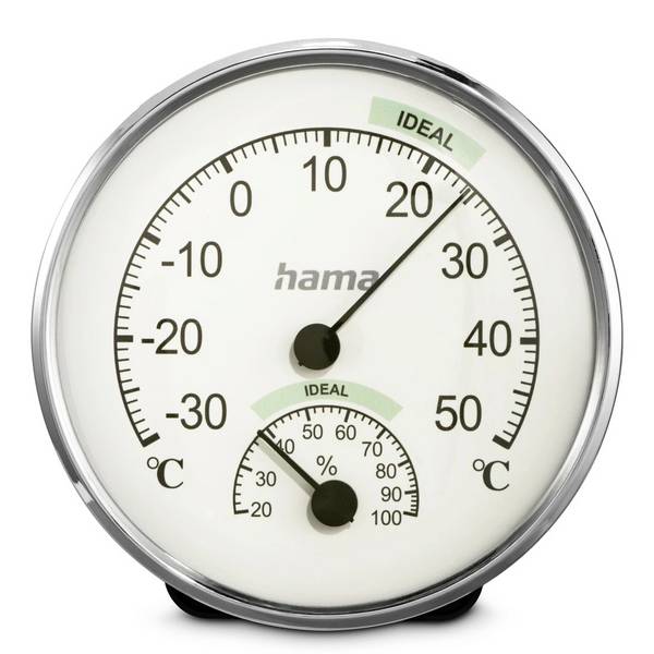 Hama Chios 00222235 Thermo- en hygrometer Zilver