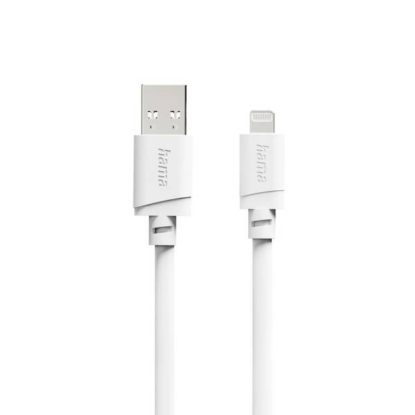 Hama 00201800 USB-laadkabel USB 2.0 Apple Lightning stekker, USB-A stekker 1 m Wit