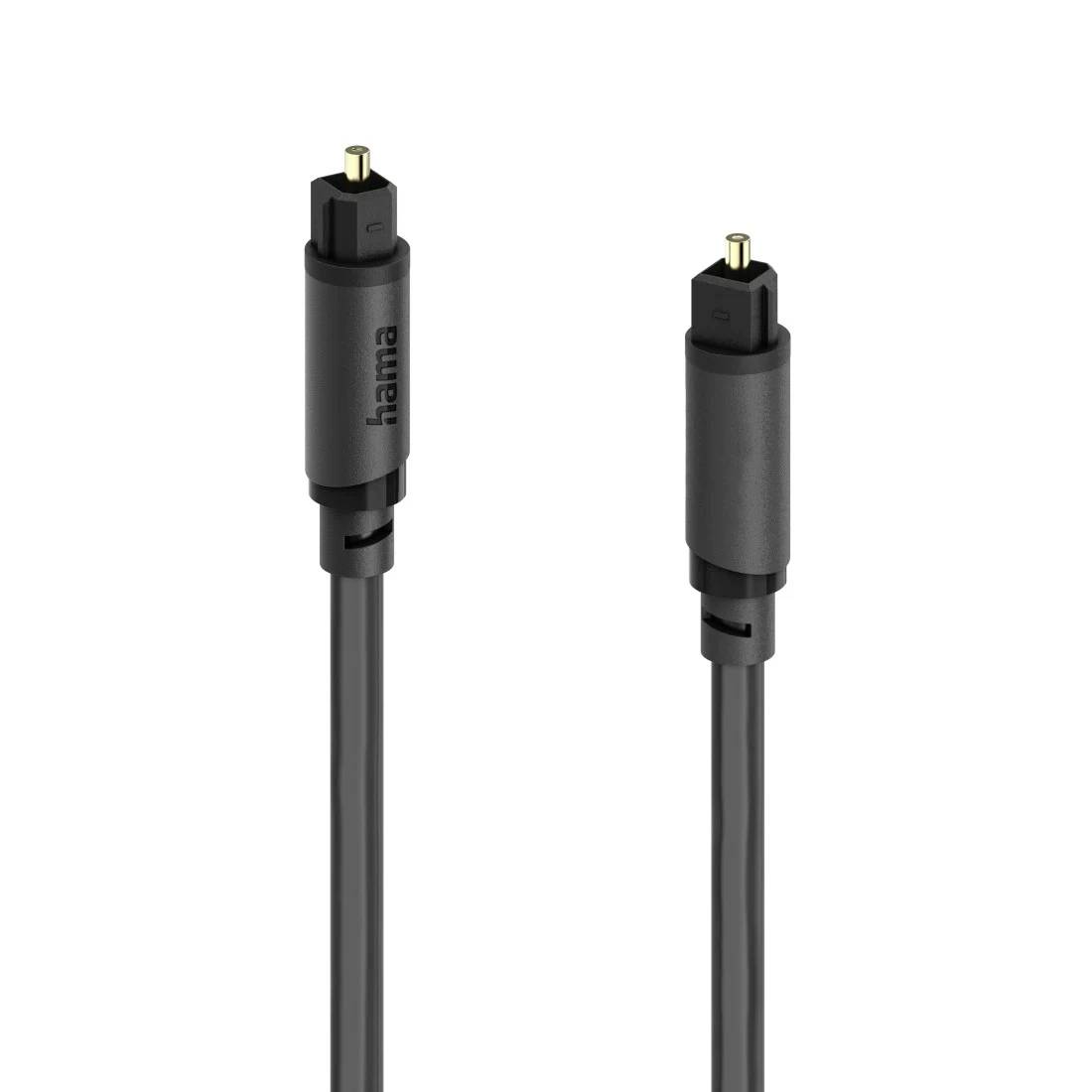 Hama 00202018 Toslink Audio Aansluitkabel [1x Toslink-stekker (ODT) - 1x Toslink-stekker (ODT)] 5 m Zwart Vergulde steek-0