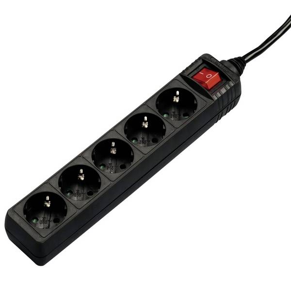 Hama 00137267 Stekkerdoos  Zwart Randaarde stekker 1 stuk(s)