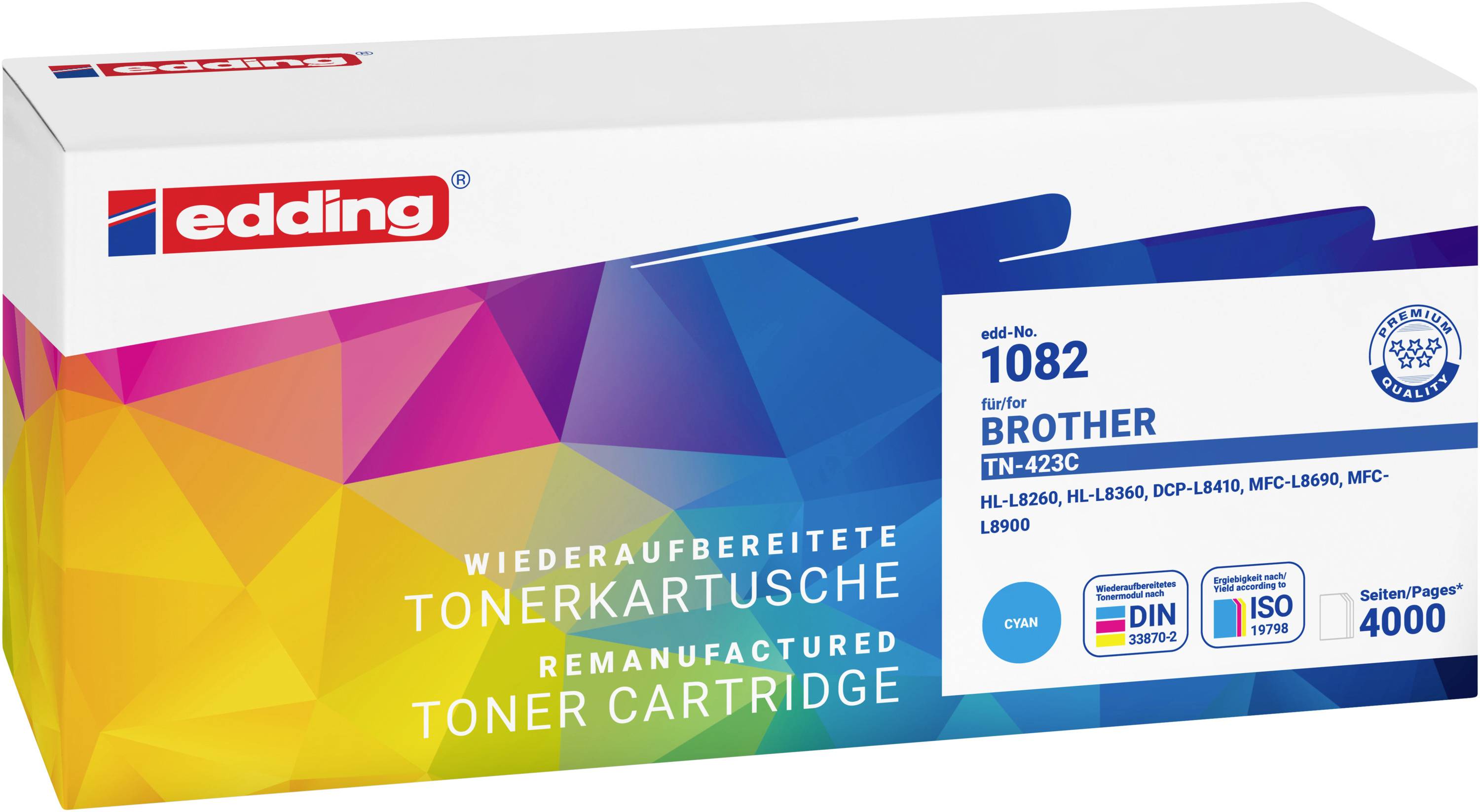 Edding Toner vervangt Brother TN-423C Compatibel Cyaan 4000 bladzijden EDD-1082 18-1082-0