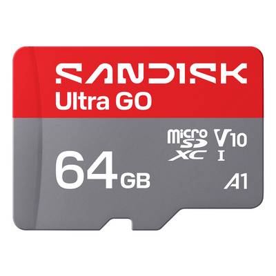 SanDisk Ultra GO 64GB microSD-kaart met V10 en A1 snelheidsclassificaties