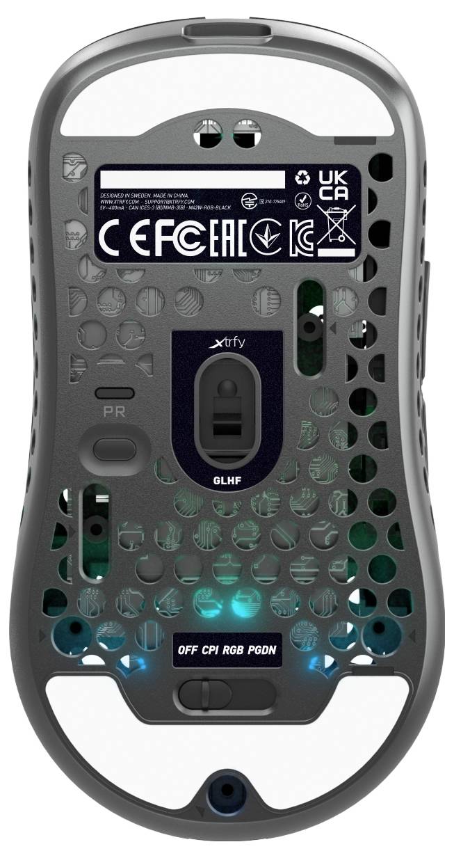 Cherry XTRFY M42 Wireless RGB Muis Radiografisch Optisch Wit 19000 dpi-12
