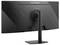 Achteraanzicht van een ViewSonic desktopmonitor op een standaard, met het achterpaneel en kabelmanagementsteun.