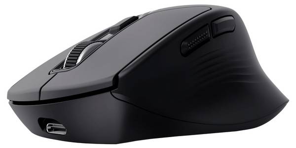 Trust Niven Muis Bluetooth, Draadloos    Optisch Zwart 7 Toetsen 3200 dpi Geluidsarme toetsen