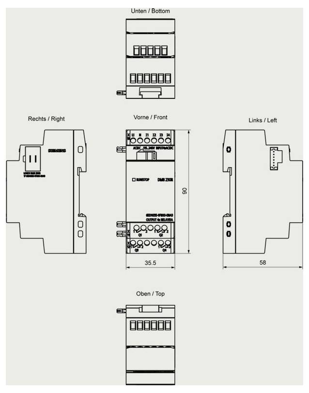 Siemens 6ED1055-1FB00-0BA3 PLC-uitbreidingsmodule 115 V/AC, 115 V/DC, 230 V/AC, 230 V/DC-1