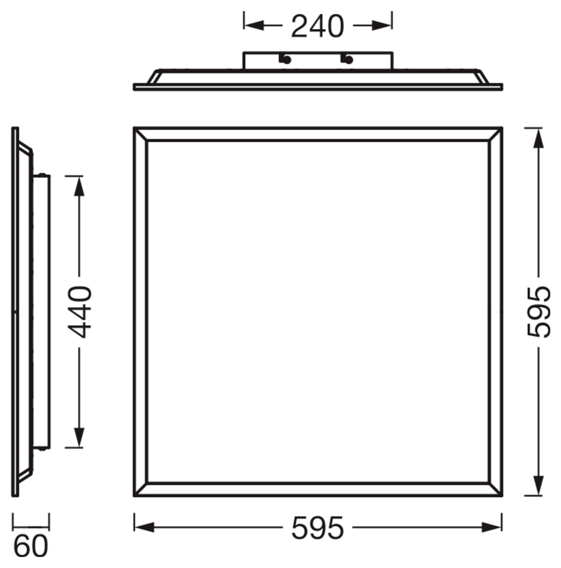 OSRAM Essentials Panel 600x600mm 36W 840 White 4058075854659 LED-paneel 36 W Koudwit Wit-3