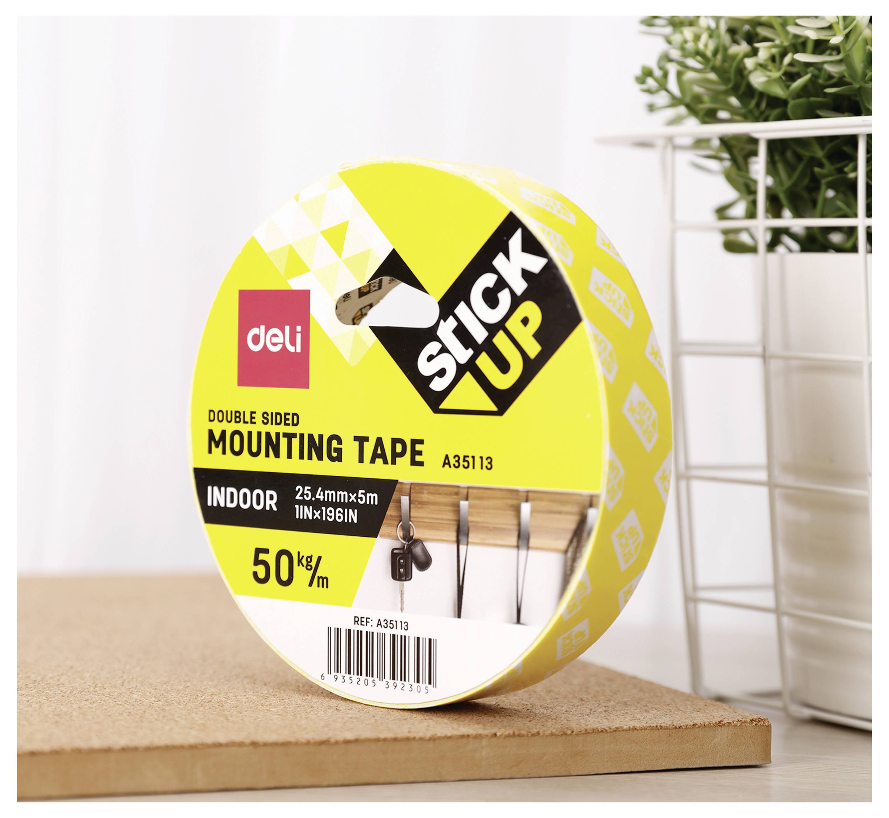 DELI D261502 Montageband (l x b) 5 m x 2.54 cm 1 stuk(s) Wit-5