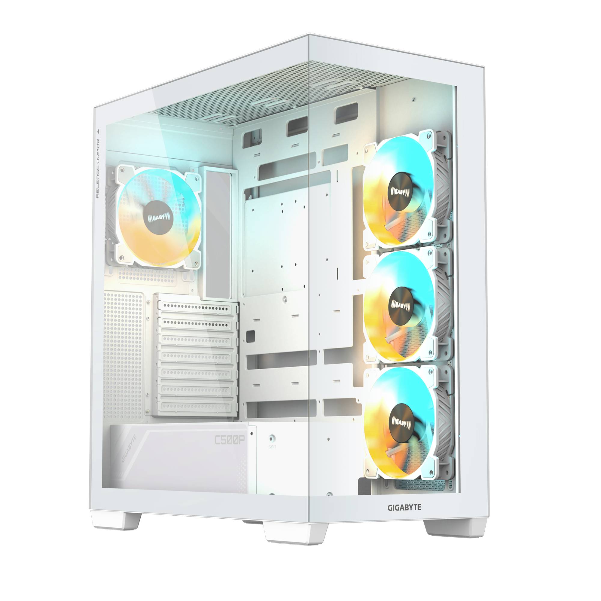 Gigabyte GB-C500PI ST Midi-tower PC-behuizing Wit-0