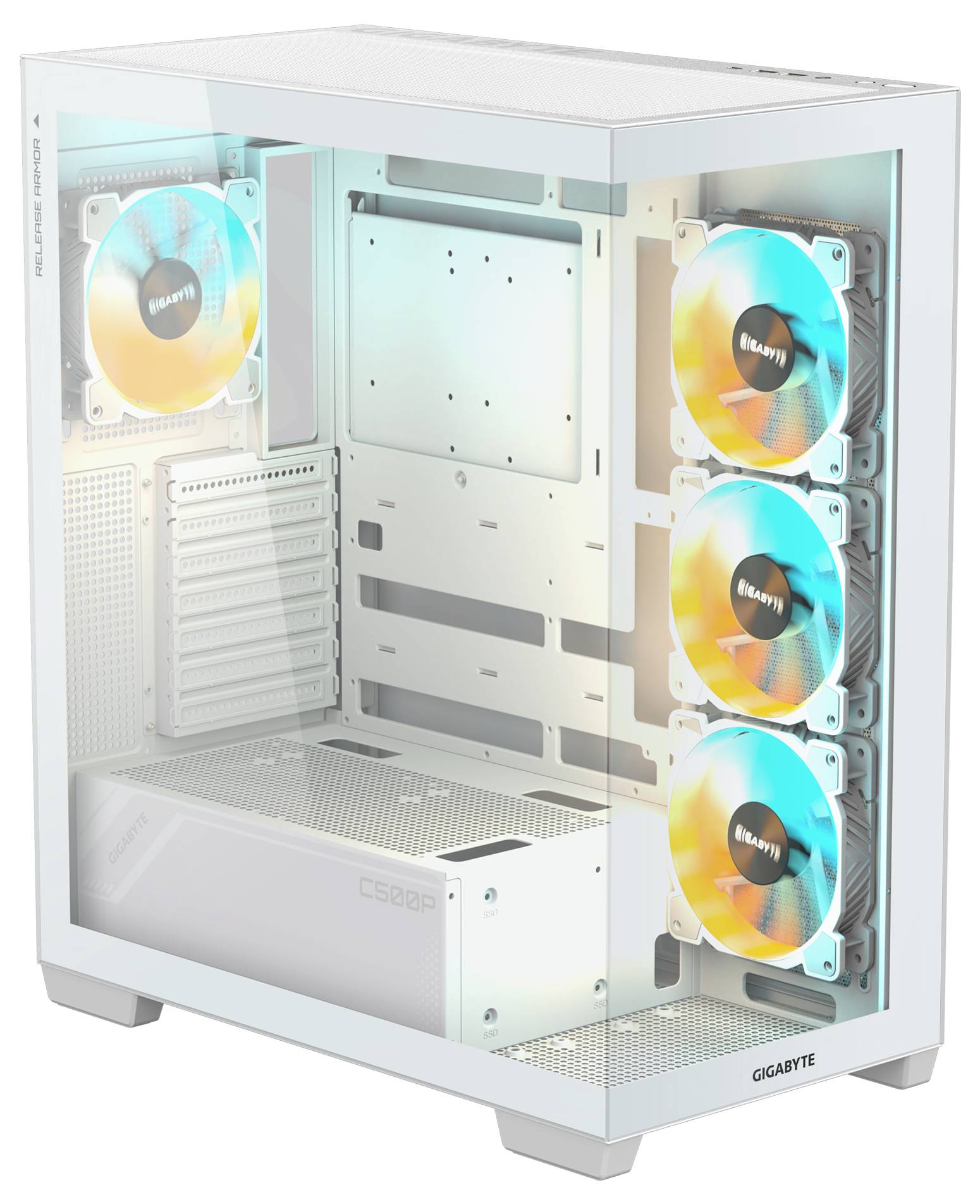 Gigabyte GB-C500PI ST Midi-tower PC-behuizing Wit-5