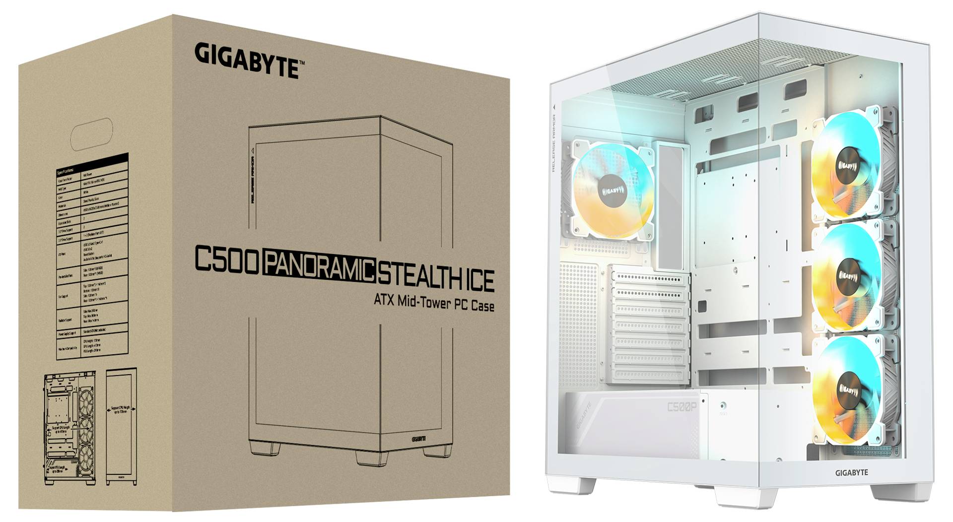 Gigabyte GB-C500PI ST Midi-tower PC-behuizing Wit-7