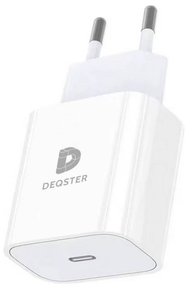 Deqster 30W USB-C Charger EU-Plug, 30 Watt, Whi USB-oplader 30 W USB-C Wit Thuis Snellader