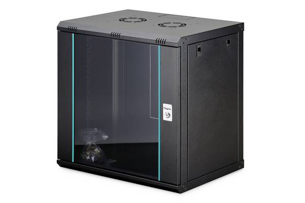 Digitus DN-37109 19inch-patchkast  12 HE Zwart, Zwart (RAL 9005)