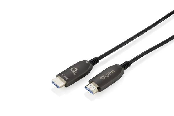 Digitus AK-330126-1000-S HDMI-kabel HDMI Aansluitkabel HDMI-A-stekker 100 m Zwart 8K UHD, 4K UHD