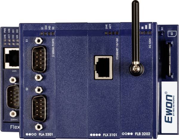 EWON FLEXY20200_00MA FLEXY20200_00MA Afstandsbeheer router RJ-45, Ethernet, D-SUB9, RS-232, RS-422, RS-485    24 V/DC 1 stuk(s)