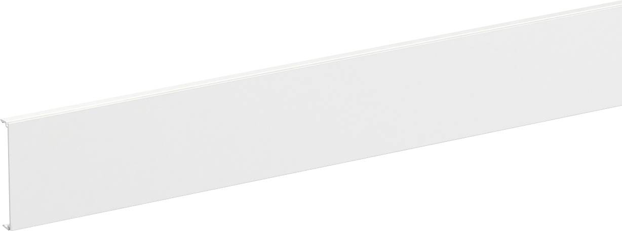 Lange witte rechthoekige doos of staaf weergegeven in perspectief op een eenvoudige achtergrond.