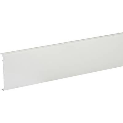 Lange witte rechthoekige paneel of bord onder een hoek op een eenvoudige achtergrond weergegeven.
