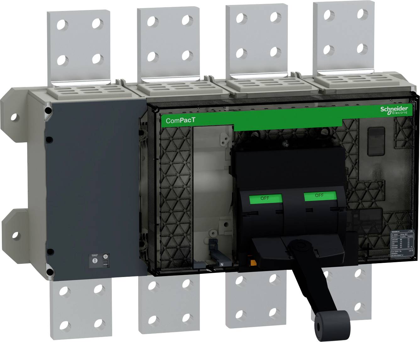 Schneider Electric C320N4FM Vermogensschakelaar 1 stuk(s) Schakelspanning (max.): 690 V/AC (b x h x d) 535 x 350 x 160 mm Piece