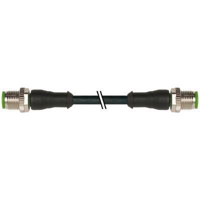 Een zwarte coaxiale kabelkoppeling met schroefdraad metalen connectors aan beide uiteinden, gebruikt om twee kabels met elkaar te verbinden.
