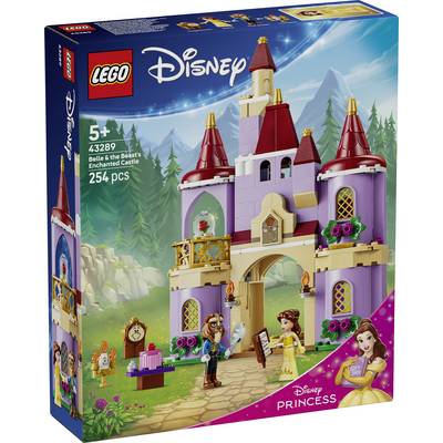 LEGO Disney Prinsessen 'Belle en het Kasteel van het Beest' set doos, vanaf 5 jaar, 254 stukken, met een kasteelbouw met Belle, het Beest en prinsessebranding.