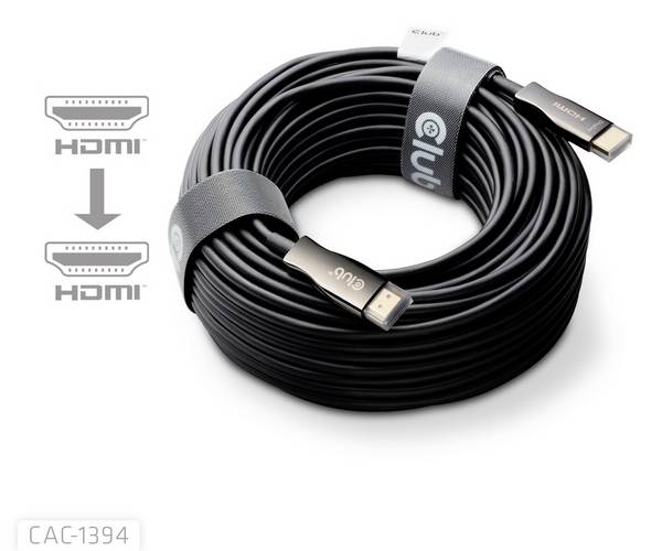 club3D CAC-1394 HDMI-kabel HDMI Aansluitkabel HDMI-A-stekker 100 m Zwart