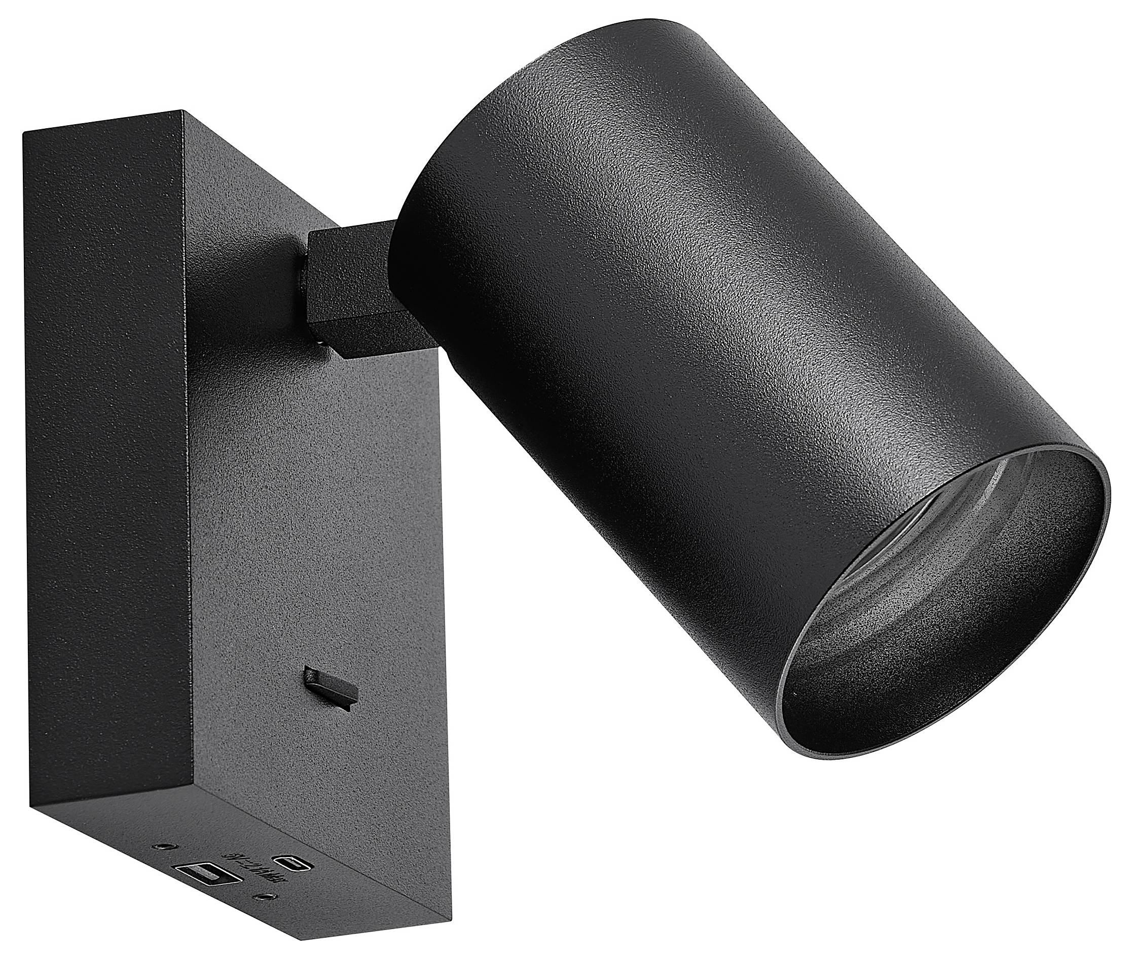 Deko Light Can Tilt Square USB Base 341348 Wandlamp GU10 7.5 W Zwart (RAL 9005) – Foto 2 van 2