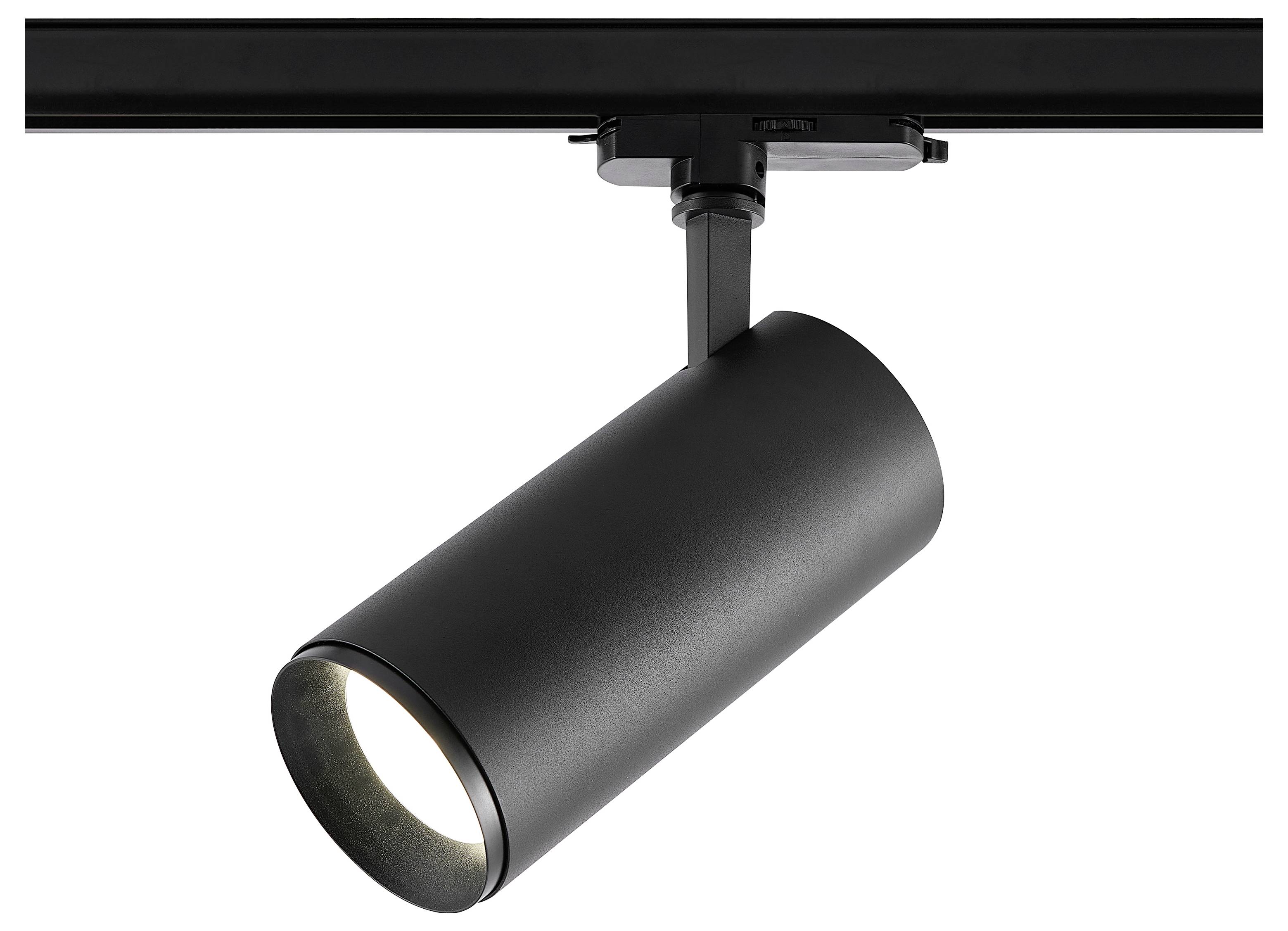 Witte vierkante LED-inbouwspot met veerveren en aangesloten gekleurde stroomdraden, weergegeven op een eenvoudige achtergrond.
