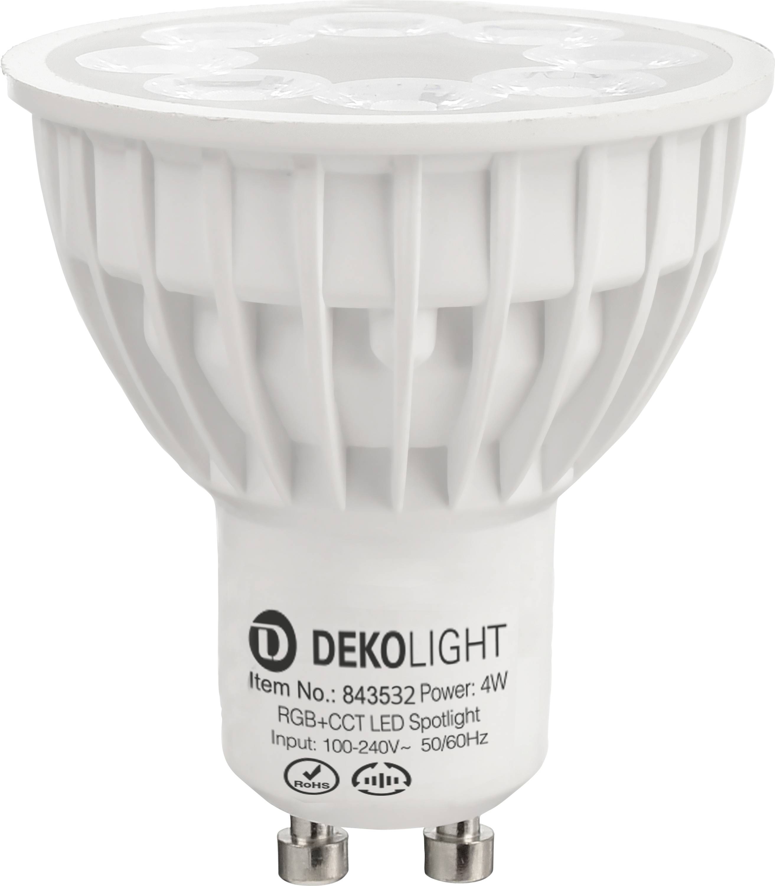 Deko Light 843532 LED-lamp Energielabel F (A - G) GU10 4 W RGB, Warmwit, Koudwit (Ø x h) 50 mm x 57 mm 1 stuk(s)