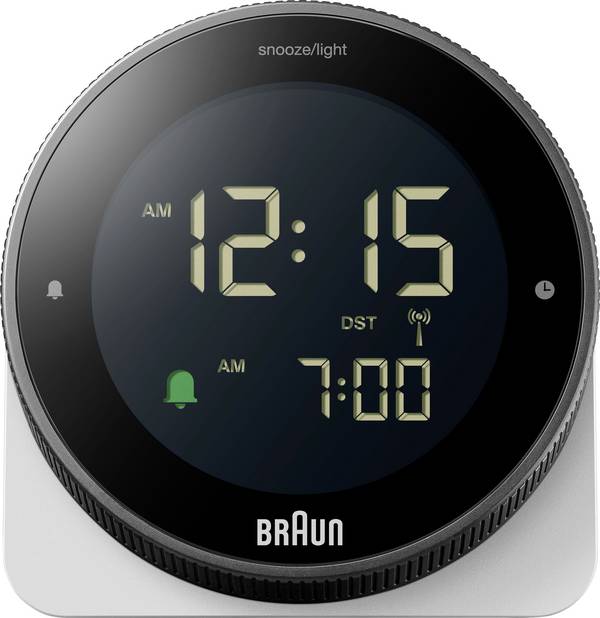 Braun BC24W-DCF Wekker Zendergestuurd Zwart, Wit