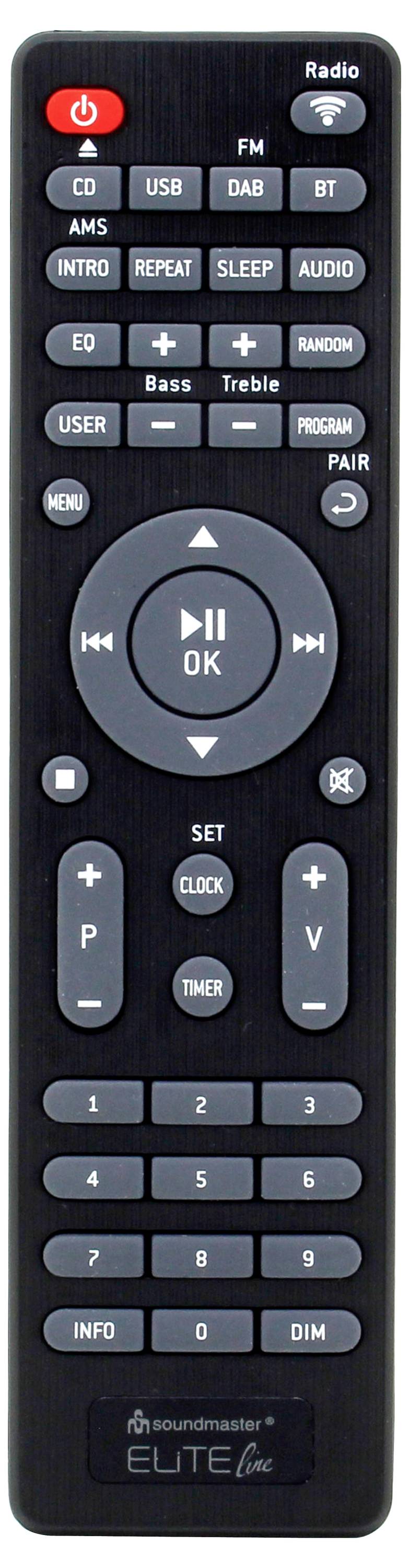 soundmaster EliteLine Stereoset AUX, Bluetooth, CD, DAB+, WiFi, FM, MP3, Internetradio Incl. afstandsbediening, Spotify,-3