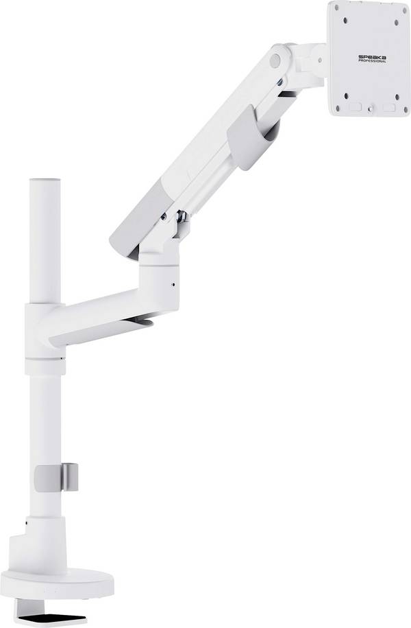 SpeaKa Professional SP-MM-1080 Monitorbeugel  Aantal monteerbare displays: 1 43,2 cm (17") - 124,5 cm (49") Wit Zwenkbaar, Roteerbaar