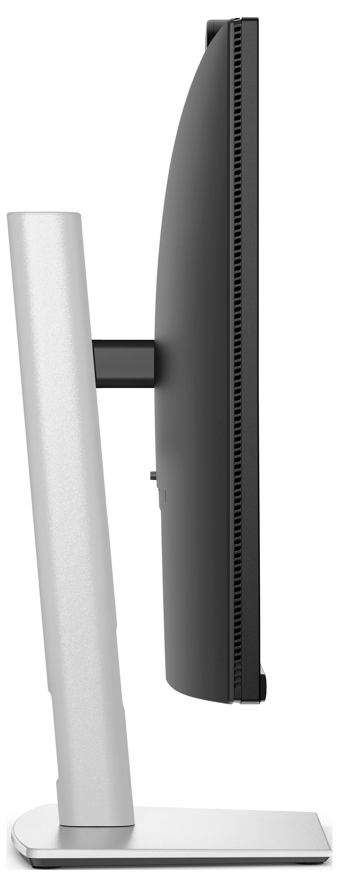 BenQ-monitor met een close-up gezicht en een gegevensoverlay op het scherm, weergegeven op een standaard tegen een witte achtergrond.