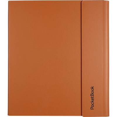 Oranje PocketBook e-reader hoes of case met het 'PocketBook' logo verticaal aan de rechterkant afgedrukt.