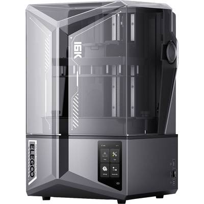 ELEGOO 3D-printer voorzien van transparent afdekking en bedieningspaneel met aanraakscherm aan de voorkant.