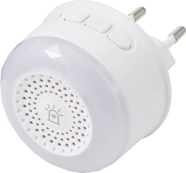 Sygonix Mini alarmsysteem   Wit  Met LED 100 dB SY-7542624