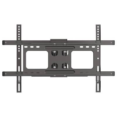 Zwart metalen TV-wandmontagebeugel met verticale en horizontale stangen en verstelbare middemplaat voor flatscreen-installatie