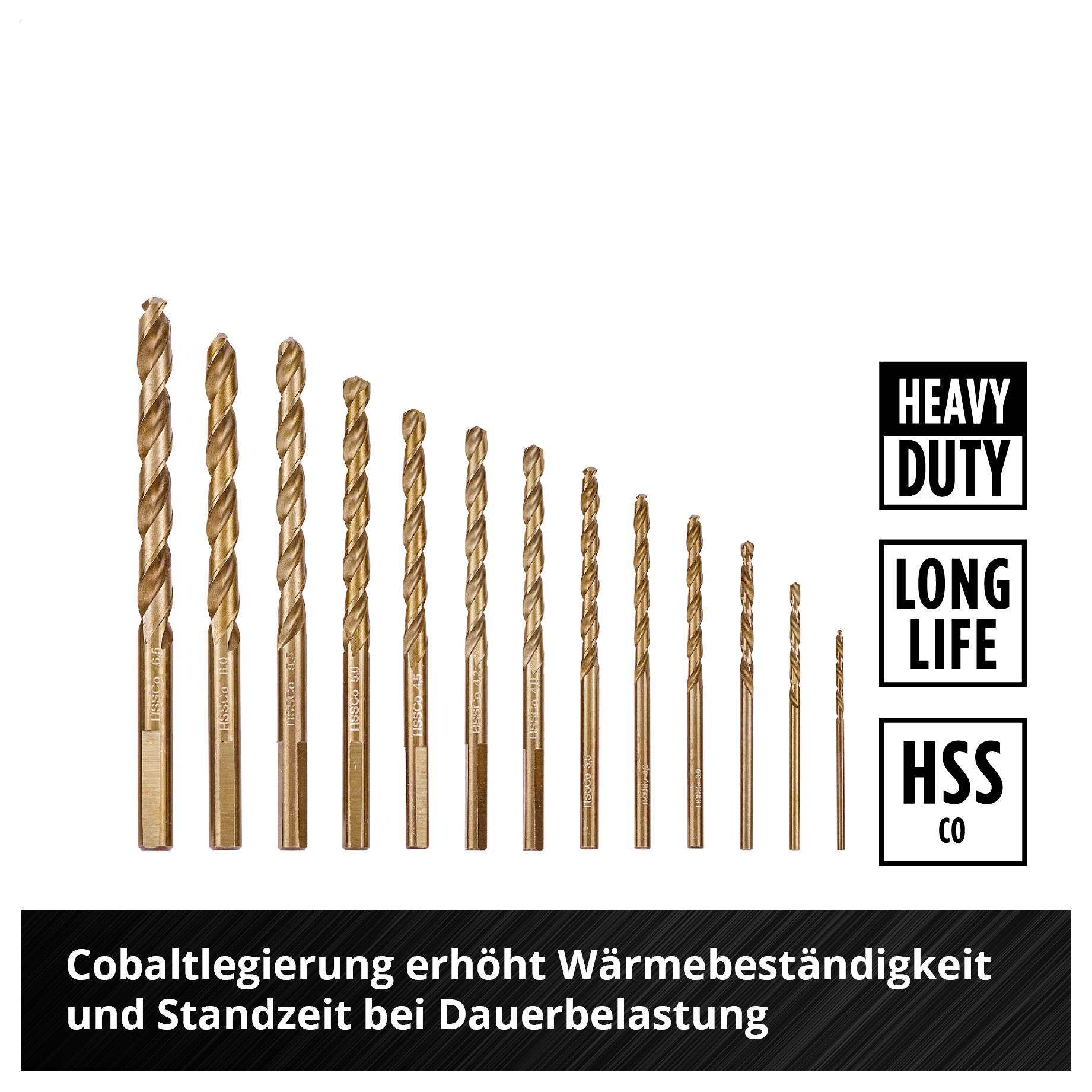 Einhell 249013 HSS-Co Metaal-spiraalboorset 1.5 mm, 2 mm, 2.5 mm, 3 mm, 3.2 mm, 3.5 mm, 4 mm, 4.5 mm, 4.8 mm, 5 mm, 5.5 -3