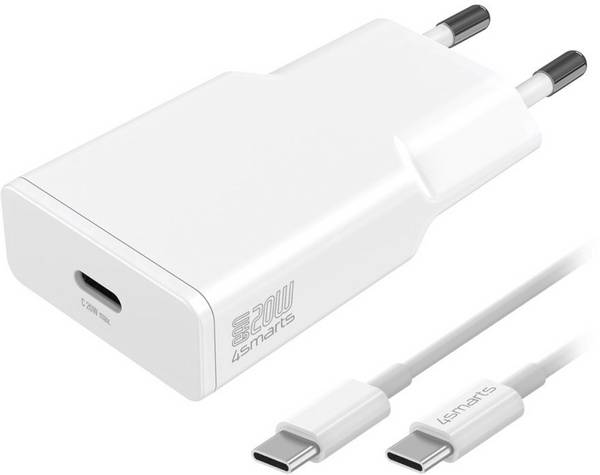 4Smarts USB-oplader 20 W USB-C USB PD Wit Binnen, Thuis GaN, USB Power Delivery (USB-PD)