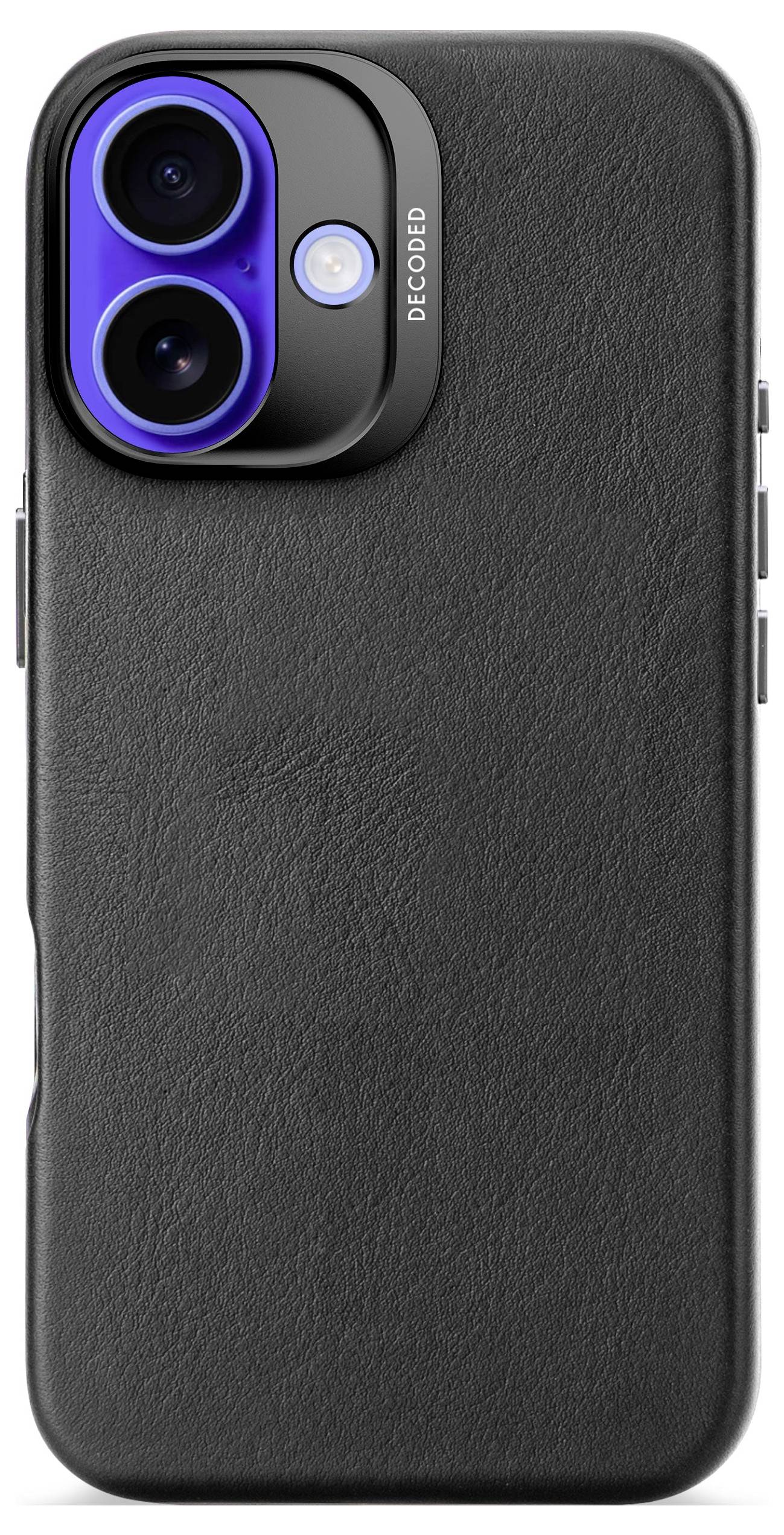 Decoded Decoded Leather Backcover iPhone 16 Blac Backcover iPhone 16 Zwart-8