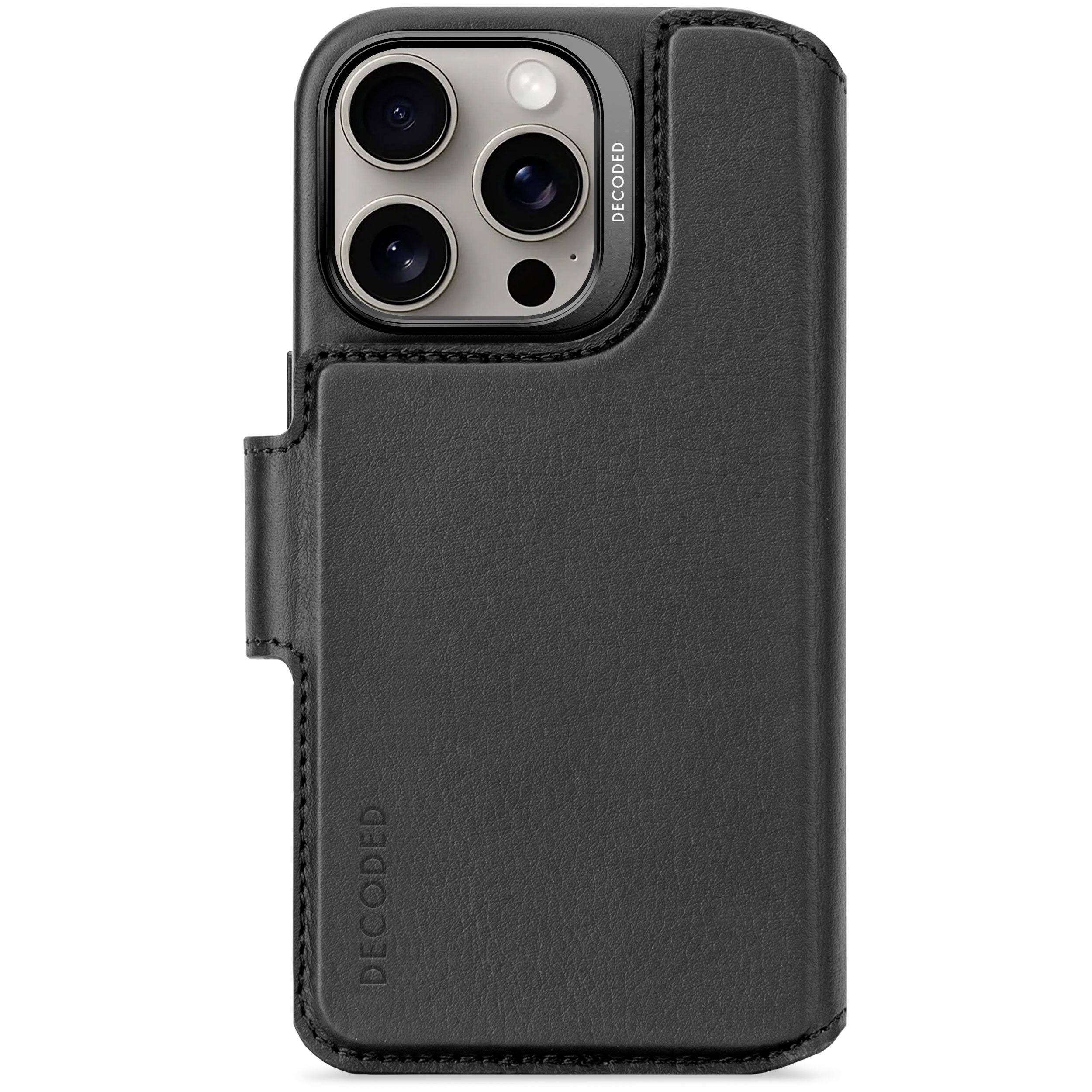 Decoded Decoded Leather Detachable Wallet iPhone Backcover iPhone 16 Zwart-0