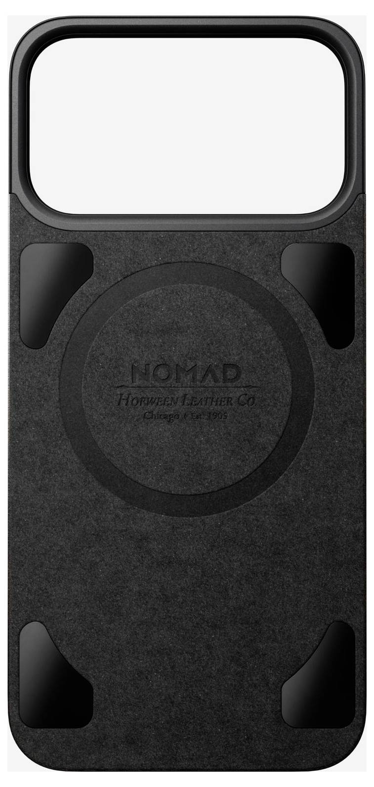 Nomad Magn. Leather Back MagSafe iPhone Leren Case iPhone 17 Pro Max Zwart-2
