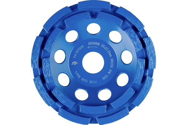 PFERD TOOLS 68300068 PAARD TOOLS diamant plaat DCW 2R 125x6x22,23 mm voor het egaliseren van beton en uitstrijkjes Diameter 125 mm