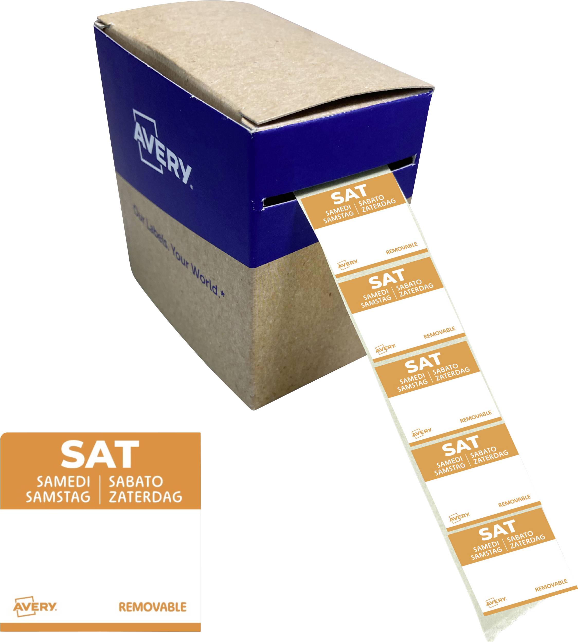 Avery-Zweckform DLSSATREV-1000 Multifunctionele etiketten 25 x 25 mm Papier Oranje 1 stuk(s) Weer verwijderbaar Handschriften