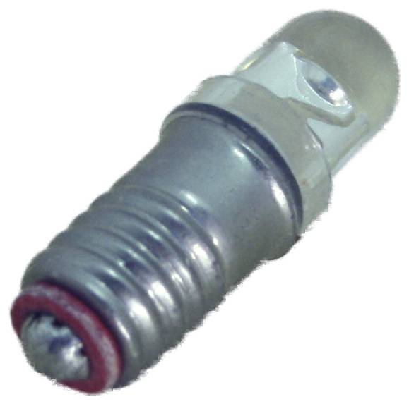 Close-up van een metalen bougie, met het schroefdraadlichaam en elektrodepunt op een witte achtergrond.