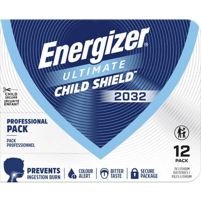 Energizer Knoopcel CR2032 3 V 12 stuk(s) 235 mAh Lithium Ultimate Child Shield E304617100-0