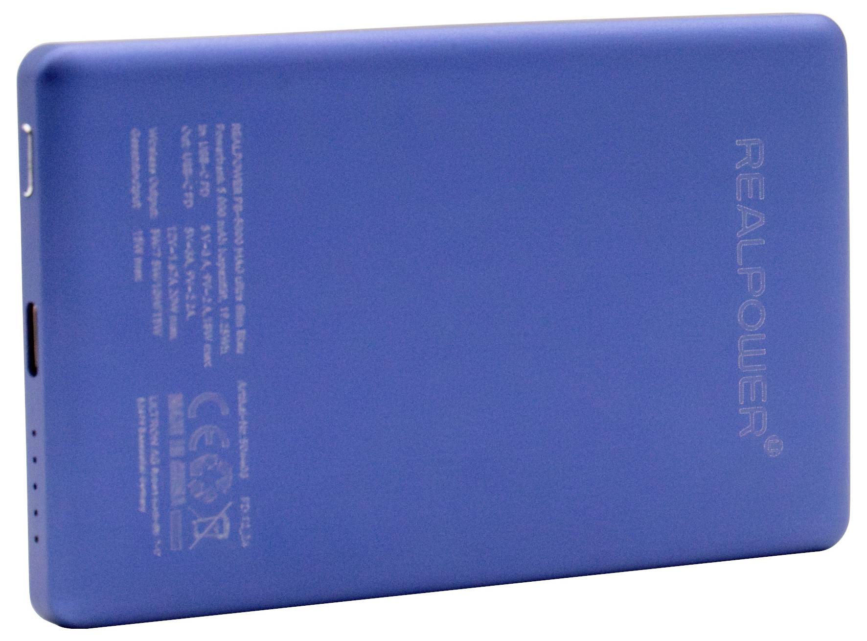 RealPower Powerbank 5.000 mAh USB PD, Qi Wireless Charging, Magsafe USB-C (met Power Delivery) Blauw-1