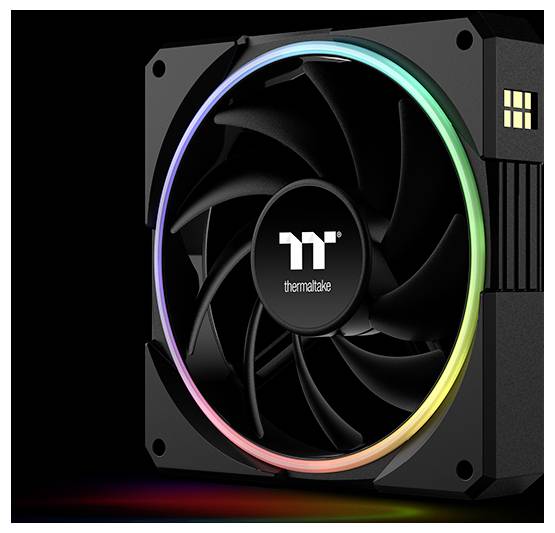 Thermaltake TS120 EX RGB PC Cooling Fan - Black 3pack - Gehuselfter - 120mm - Schwarz - 21 dBA – Foto 2 von 2