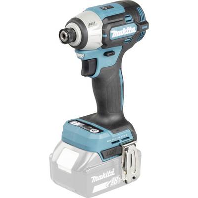 Makita draadloze slagschroevendraaier met 18V accupack, weergegeven op een witte achtergrond.