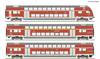 Roco 6210248 H0 3-delig Set: Dubbeldekswagen (DCC) Wagenset van de Deutsche Bahn