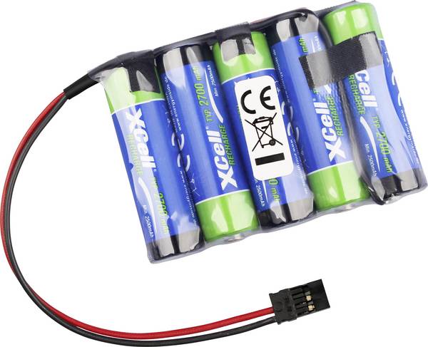 XCell  Accupack Aantal cellen: 5 Batterijgrootte: AA (penlite)  NiMH 6.0 V 2700